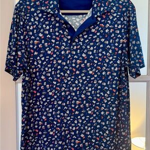 Men’s Bugatchi OoohCotton “Fast Lane” Patterned Polo Shirt